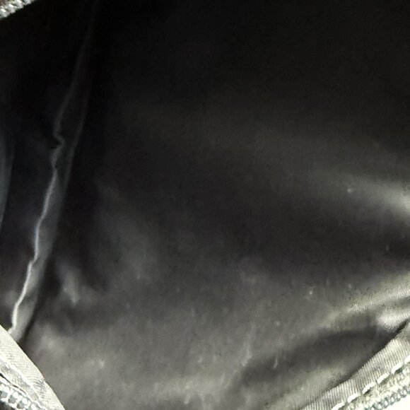 Lancome Cosmetic Bags Lot of 2 Suede Gray Paris Plastic Black White Cases - Picture 6 of 12